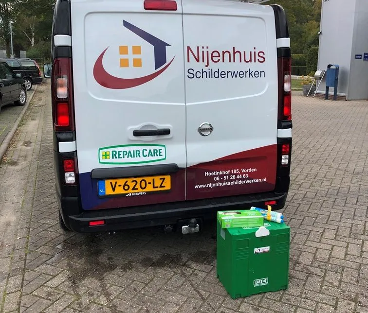 Alles weer terug in systainer en in de bus zetten